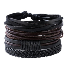 Handmade Bracelet  Retro Style Leather Bracelet men Masculina Charm Jewelry  Boyfriend Gifts Pulseira